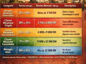 Classe moyenne marocaine : le pilier qui s’effrite sans tomber Classe moyenne marocaine : le pilier qui s’effrite sans tomber