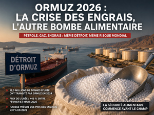 Ormuz 2026 : la crise des engrais, l’autre bombe alimentaire Ormuz 2026 : la crise des engrais, l’autre bombe alimentaire