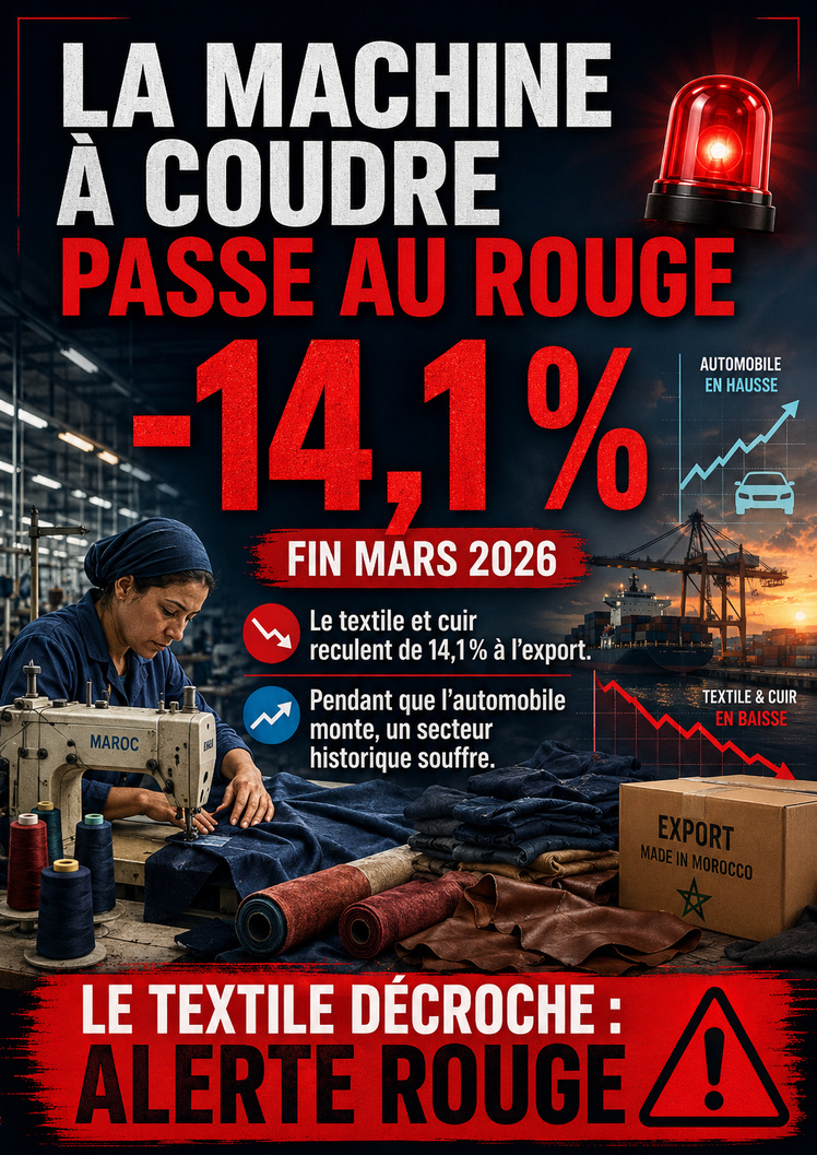-14,1 % — Le textile décroche : alerte rouge