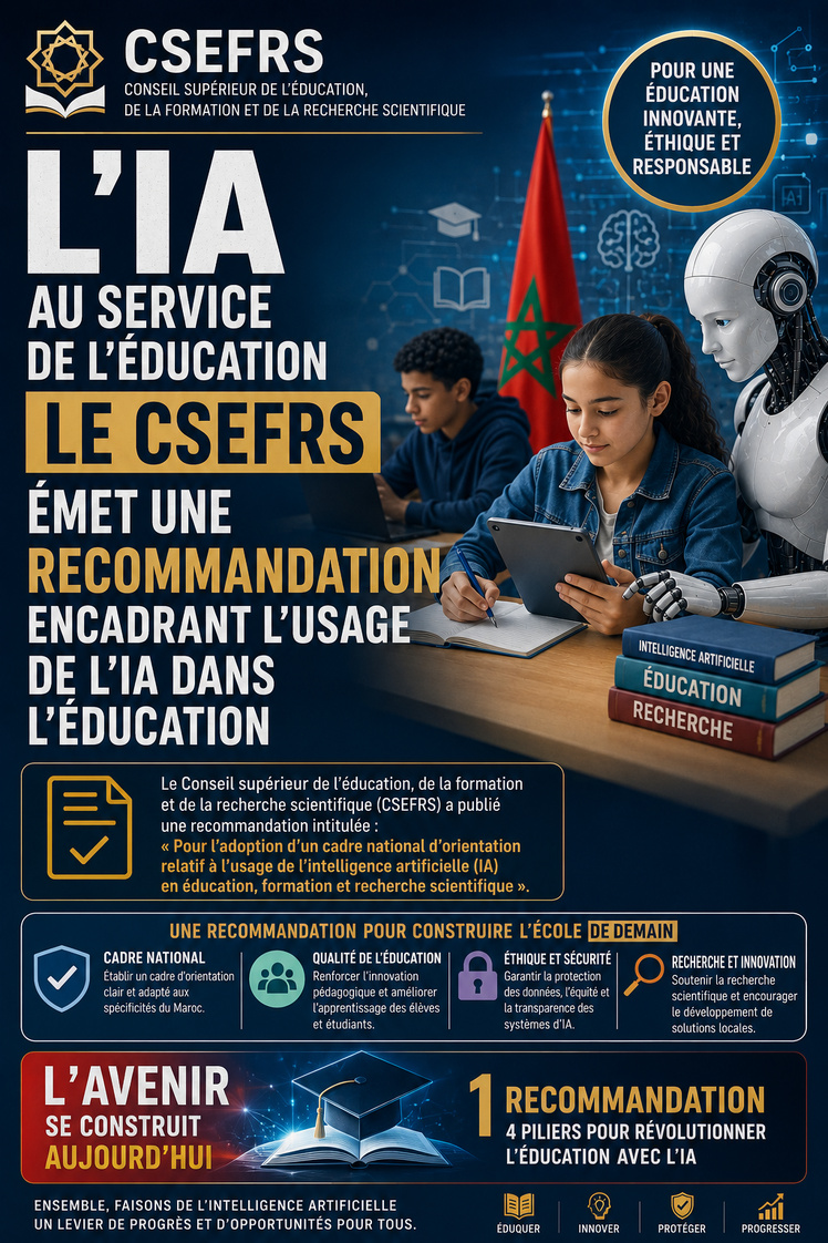 Le CSEFRS émet une recommandation encadrant l’usage de l’IA dans l'éducation.