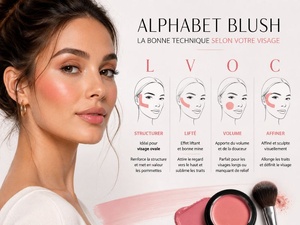 Blush : la technique des lettres qui met en valeur les pommettes selon la forme du visage