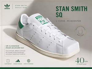 Adidas réinvente la Stan Smith avec une nouvelle silhouette au bout carré
