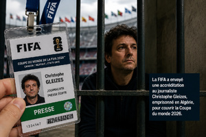 Christophe Gleizes emprisonné en Algérie accrédité par la FIFA Christophe Gleizes emprisonné en Algérie accrédité par la FIFA