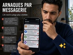 Arnaques par messagerie : l’intelligence artificielle rend le piège plus crédible Arnaques par messagerie : l’intelligence artificielle rend le piège plus crédible