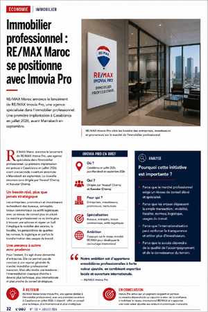 Immobilier professionnel : RE/MAX Maroc se positionne avec Imovia Pro Immobilier professionnel : RE/MAX Maroc se positionne avec Imovia Pro