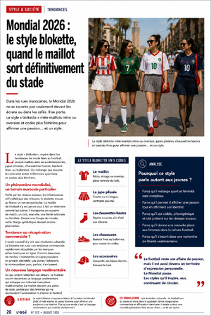 Mondial 2026 : le style blokette, quand le maillot sort définitivement du stade Mondial 2026 : le style blokette, quand le maillot sort définitivement du stade