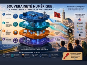La facture numérique invisible du Maroc : quatre dépendances qui exportent notre valeur La facture numérique invisible du Maroc : quatre dépendances qui exportent notre valeur