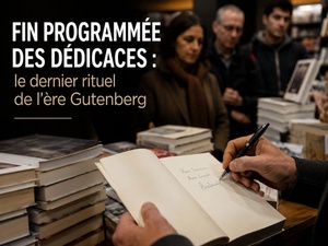 Fin programmée des dédicaces : le dernier rituel de l'ère Gutenberg Fin programmée des dédicaces : le dernier rituel de l'ère Gutenberg