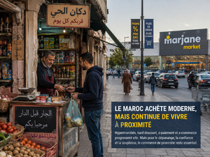 Le Maroc achète moderne, mais continue de vivre à proximité de son épicier 