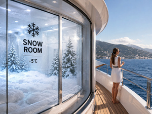 Des salles à neige sur des yachts : quand les ultra-riches transforment la canicule en station de ski