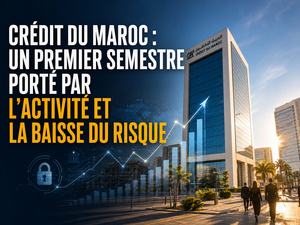 Crédit du Maroc : un premier semestre porté par l'activité et la baisse du risque Crédit du Maroc : un premier semestre porté par l'activité et la baisse du risque