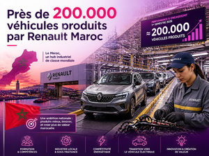 Près de 200.000 véhicules produits par Renault Maroc Près de 200.000 véhicules produits par Renault Maroc