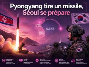 Pyongyang tire un missile, Séoul se prépare Pyongyang tire un missile, Séoul se prépare