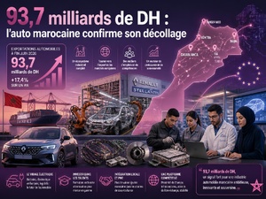 93,7 milliards de DH : l’auto marocaine confirme son décollage