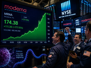 ​+177 % en une journée : pourquoi Wall Street vient de remettre 30 milliards de dollars sur l’avenir de l’ARNm