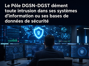 ​Le Pôle DGSN-DGST dément toute intrusion dans ses systèmes d’information ou ses bases de données de sécurité