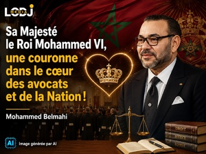 ​Sa Majesté le Roi Mohammed VI, une couronne dans le cœur des avocats et de la Nation !
