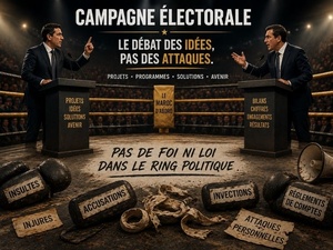 Une campagne électorale n’est pas un tribunal et surtout pas un ring, de combat sans foi ni loi Une campagne électorale n’est pas un tribunal et surtout pas un ring, de combat sans foi ni loi