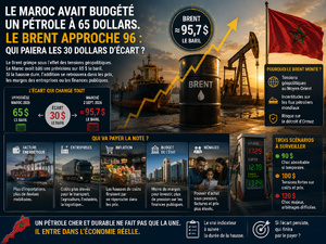 Le Maroc avait budgété un pétrole à 65 dollars. Le Brent approche 96 : qui paiera les 30 dollars d’écart ?