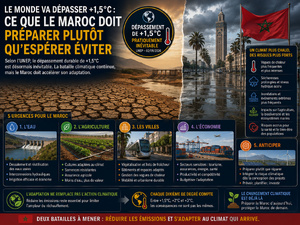 Le monde va dépasser +1,5°C : ce que le Maroc doit désormais préparer plutôt qu’espérer éviter