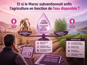 Et si le Maroc subventionnait enfin l’agriculture en fonction de l’eau disponible ?