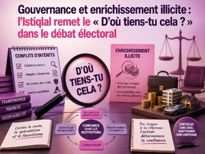 Gouvernance et enrichissement illicite : l’Istiqlal remet le « D’où tiens-tu cela ? » dans le débat électoral