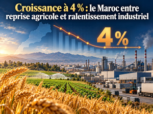 Comptes nationaux : la croissance marocaine ralentit à 4 % au deuxième trimestre 2026 Comptes nationaux : la croissance marocaine ralentit à 4 % au deuxième trimestre 2026
