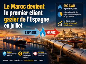 Le Maroc devient le premier client gazier de l’Espagne en juillet Le Maroc devient le premier client gazier de l’Espagne en juillet