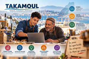 Maroc : « Takamoul », le pari de réunir les jeunes sans emploi et les petits entrepreneurs de l’informel Maroc : « Takamoul », le pari de réunir les jeunes sans emploi et les petits entrepreneurs de l’informel