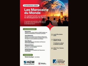 Marocains du Monde : HEM et la Fondation Konrad-Adenauer réunissent les talents de la diaspora à Rabat Marocains du Monde : HEM et la Fondation Konrad-Adenauer réunissent les talents de la diaspora à Rabat