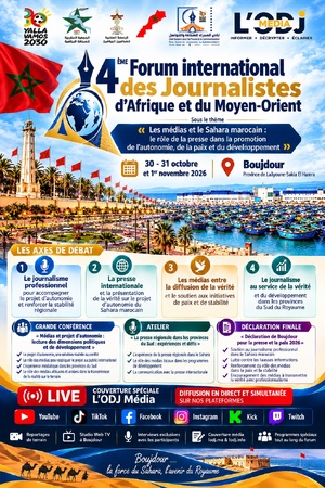 ​Boujdour accueille les journalistes d’Afrique et du Moyen-Orient : L’ODJ Média déploie une couverture spéciale en direct sur six plateformes