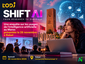 SHIFT AI : une enquête sur l’impact de l’intelligence artificielle au Maroc dévoilée le 28 novembre à Rabat