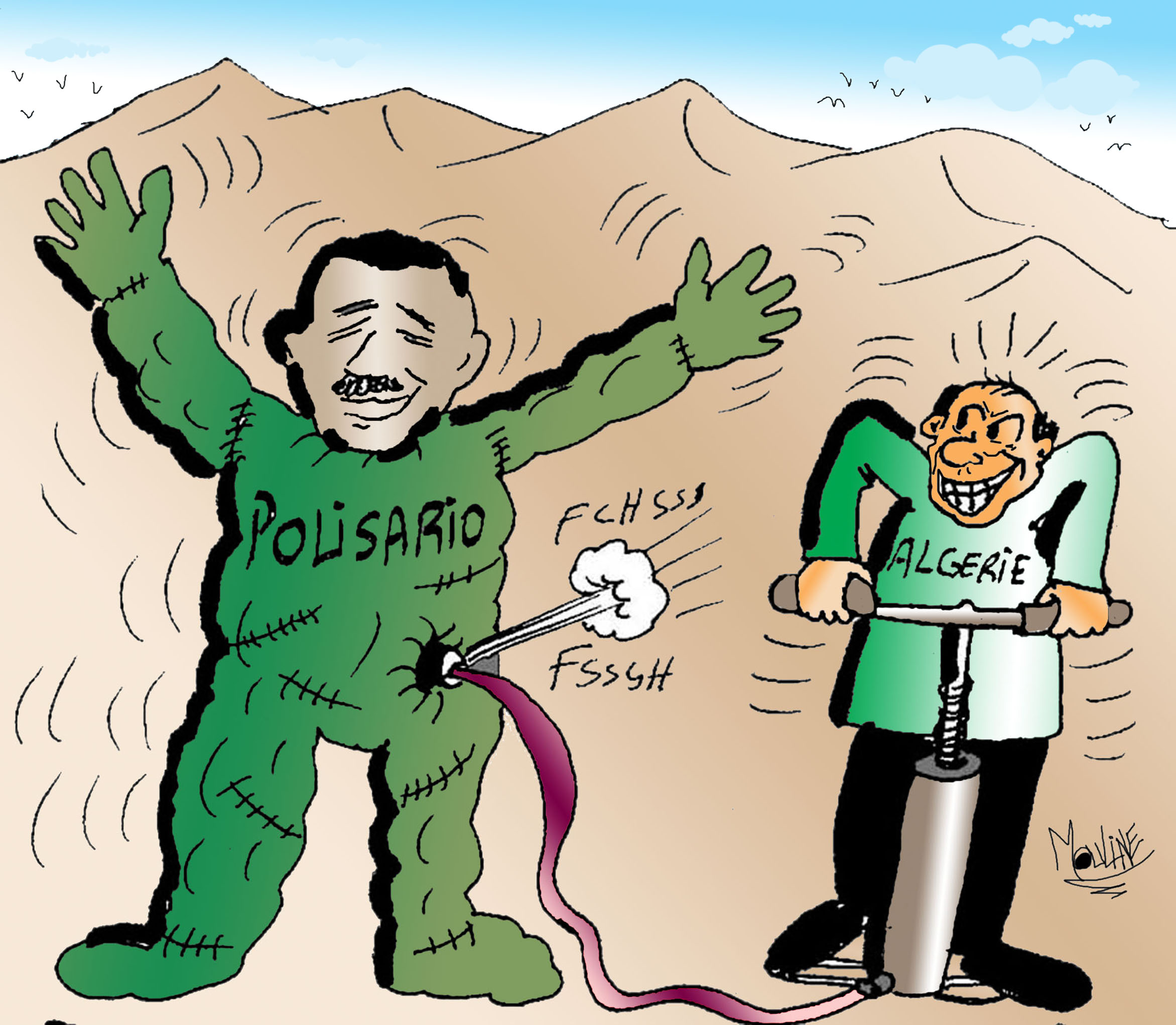 Caricature de Mohammed Yassir Mouline (L'ODJ)