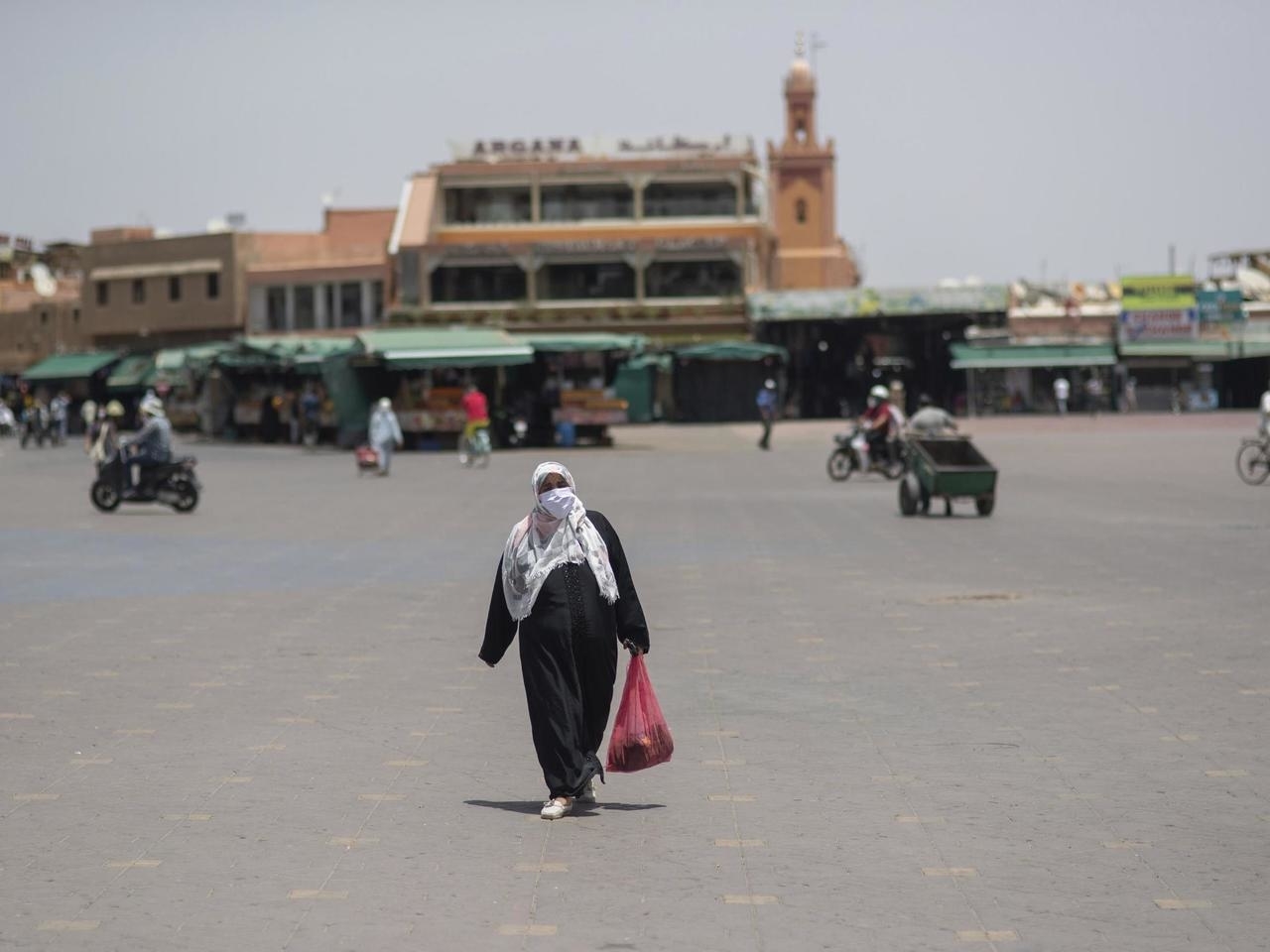 Jamaa Lefna, à Marrakech, vide de touristes