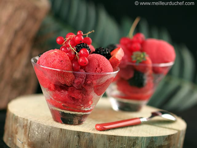Recette rafraichissante : Sorbet au fruits rouges