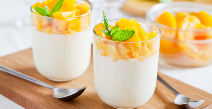 Panna cotta vanille et mangue