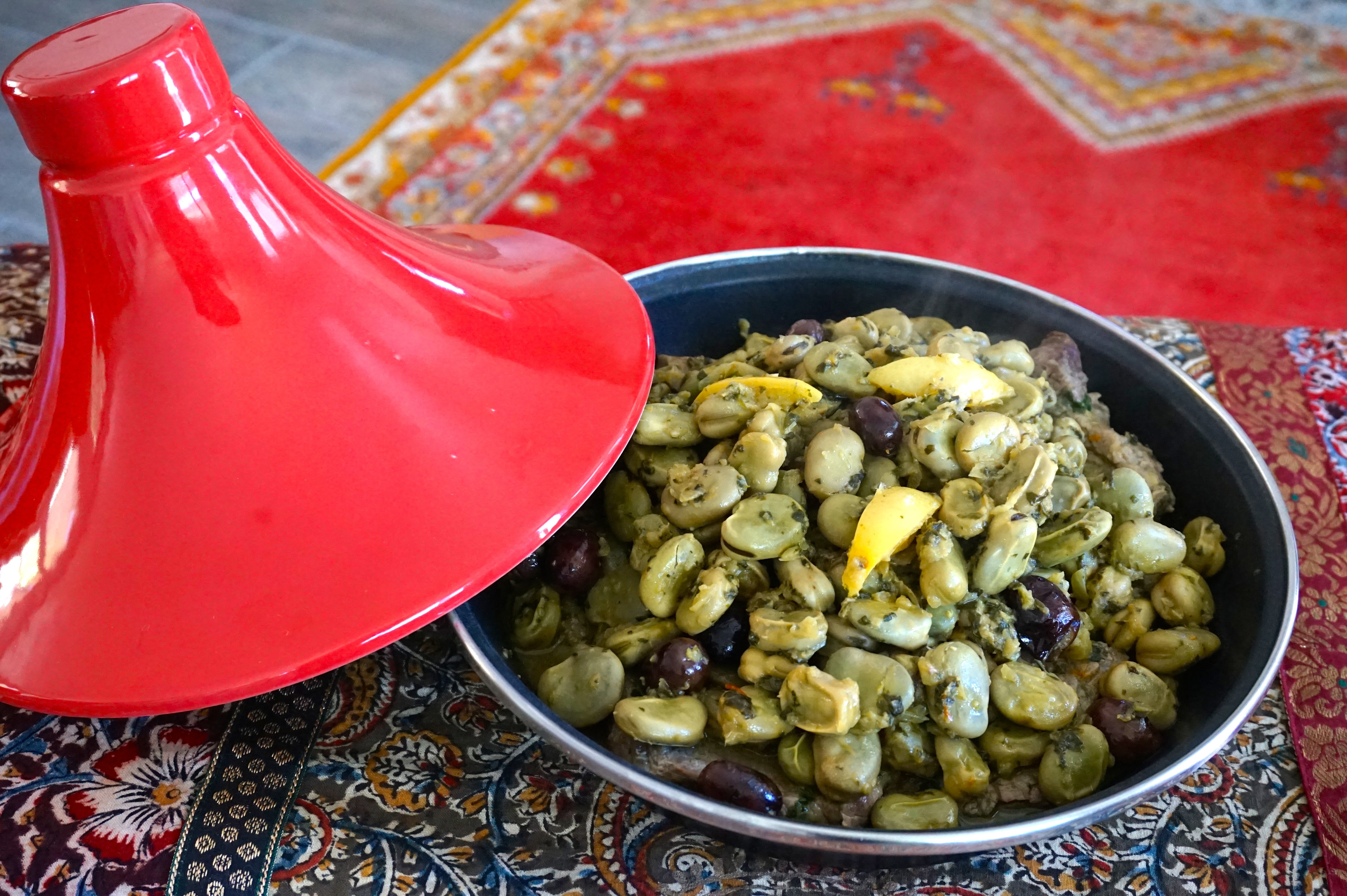 Tagine mqualli aux fèves