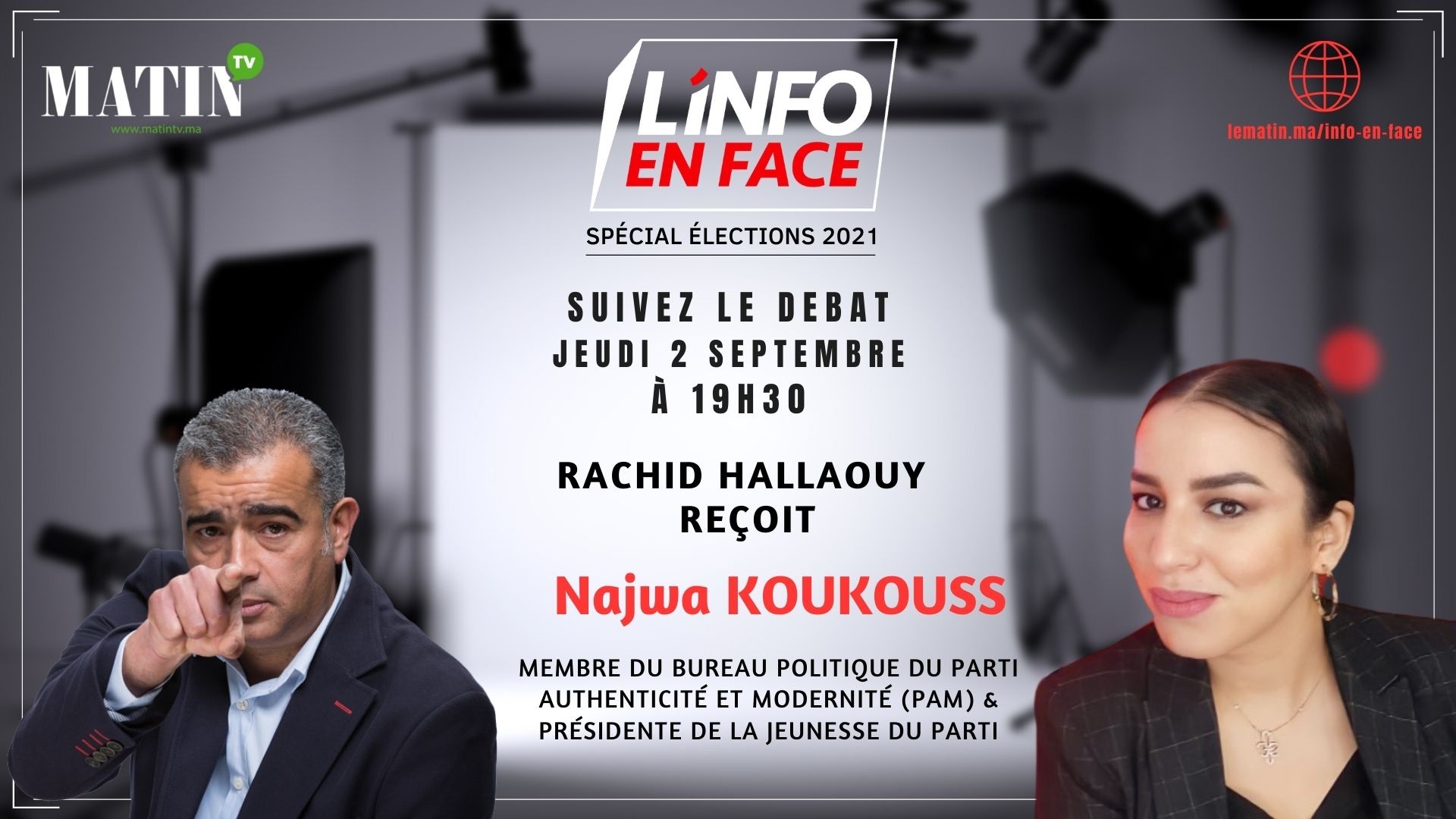 Il faut écouter tout le monde : Najwa Koukouss invitée de L’Info en Face spécial Elections