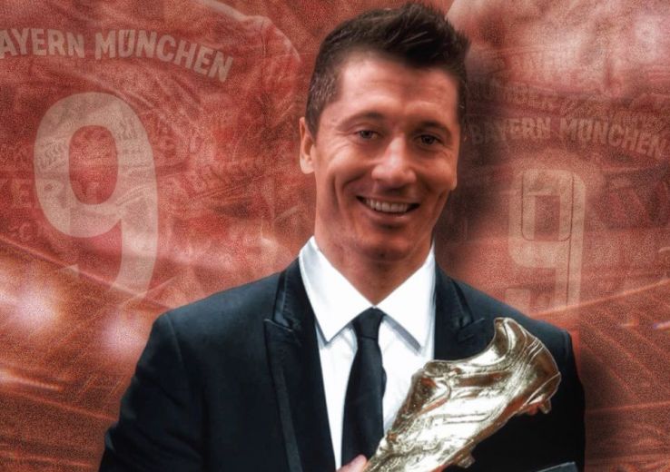 Lewandowski reçoit le soulier d’or et le dédie à sa femme