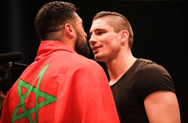 Le kick-boxeur marocain Jamal Ben Saddik et le boxeur rico verhoeven