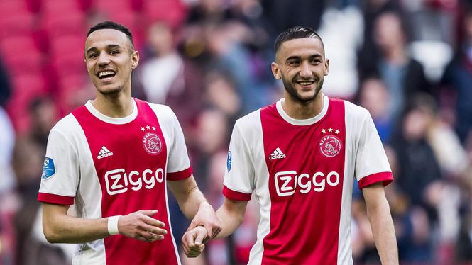 Les joueurs internationales, Hakim Ziyech et Noussair Mazraoui.