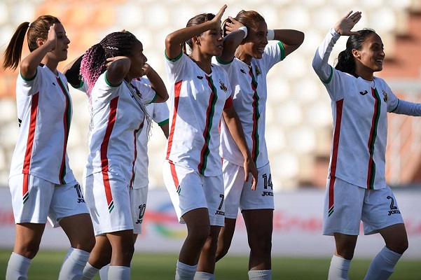 La joie des militaires feminines lors de leur victoire face aux algeriennes dAfak Relizane
