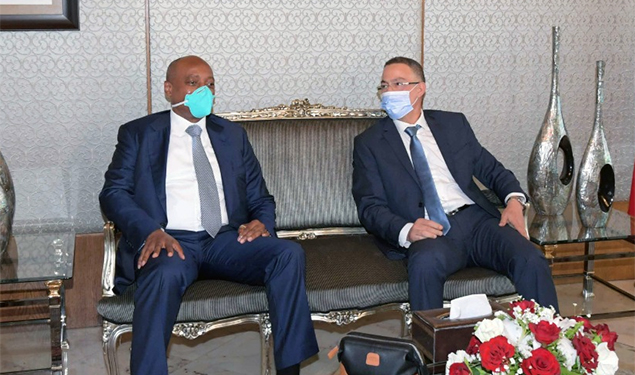 Fouzi Lekjaa, président de la FRMF, et Patrice Motsepe, président de la CAF.