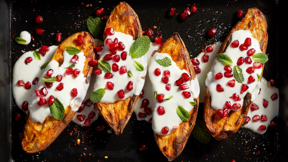 Patates douces rôties