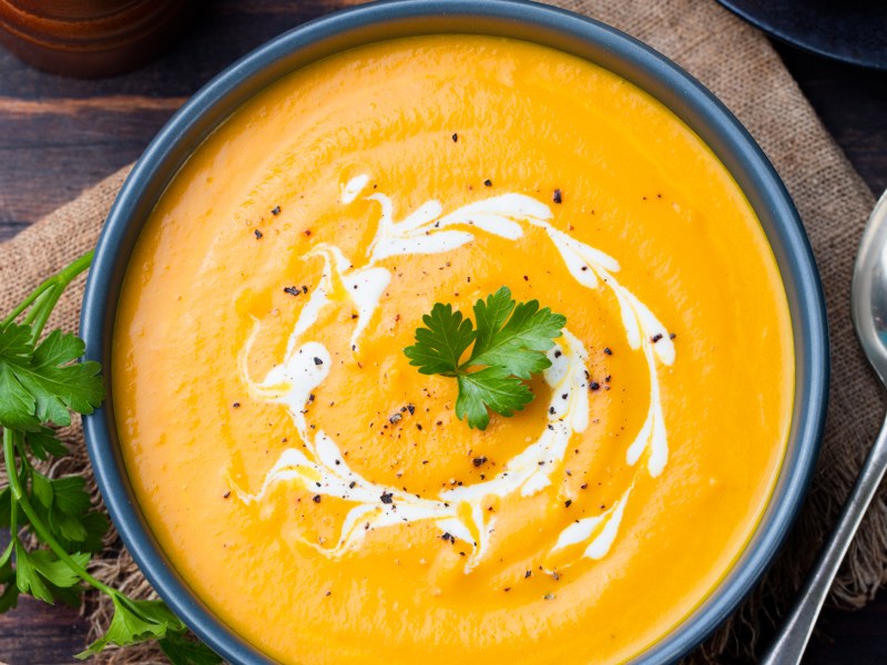 Recette Ramadan : Velouté de patate douce et carotte au lait de coco