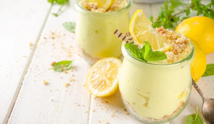 Mousse de citron et crumble