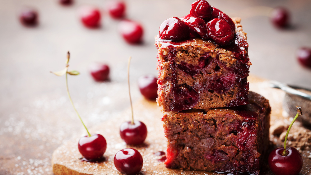 Brownie aux cerises