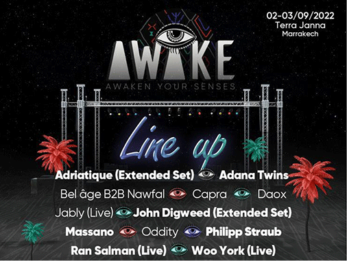La 1ère édition de “Awake Festival” organisée du 2 au 3 septembre à Marrakech