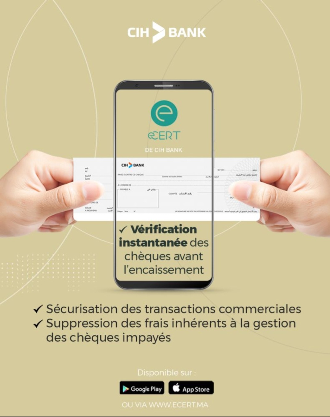 Fini les chèques impayés avec le service « E-cert » du CIH Bank
