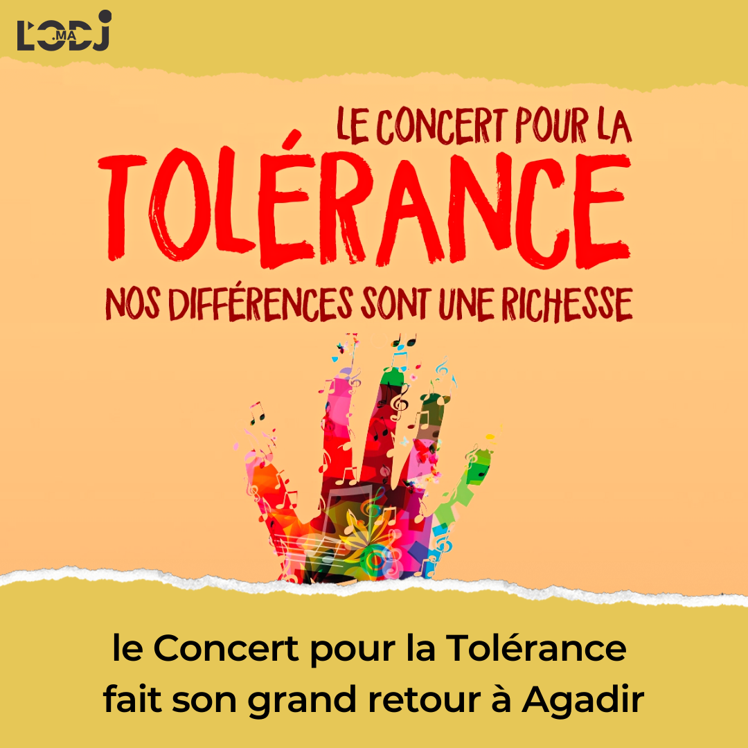 Après deux années d’arrêt, le Concert pour la Tolérance fait son grand retour à Agadir, le 12 novembre 2022.